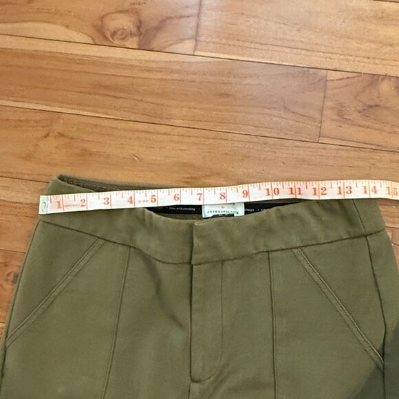 Women Anthropologie The Essential Slim Cargo Pants in Moss Green Size 6 - Picture 4 of 9